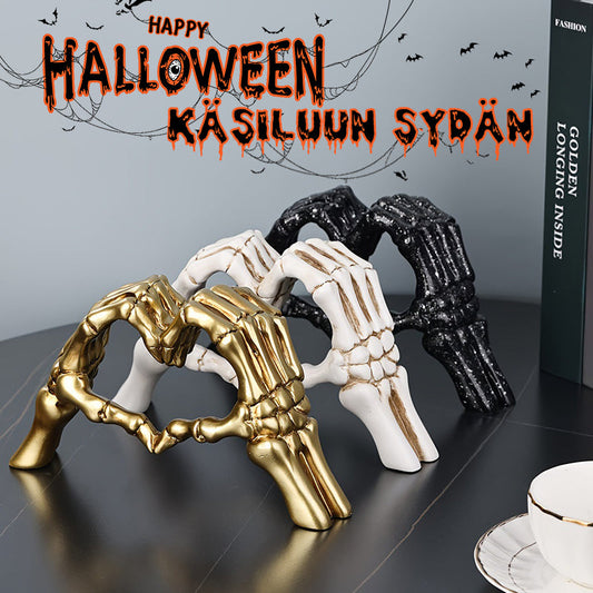💀❤️ Käsiluun Sydän – Halloween Tunnelmaan 🎃