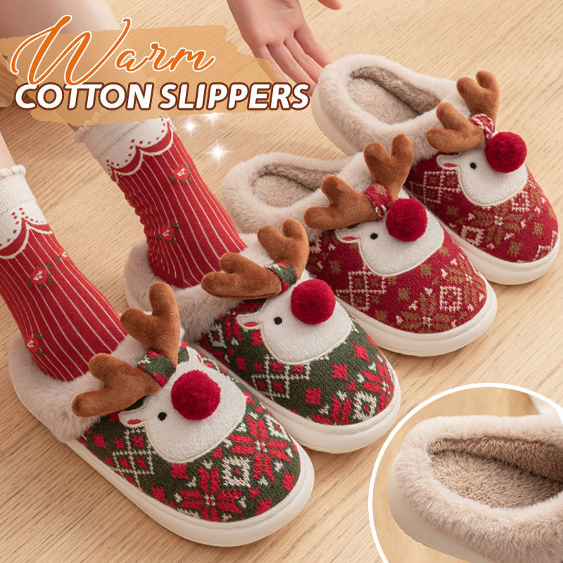 🦌 Suloiset Poro Tohvelit ✨ | Lämpimät Tekoturkisvuoriset Joulutossut 🔥 | Liukumaton Pohja