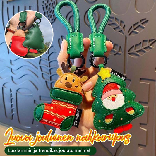 🧵 Käsintehty Nahkainen Joulukoriste ✨ | Joulukuusenkoriste & Lahjaidea | Tyylikäs Joulu 🎄