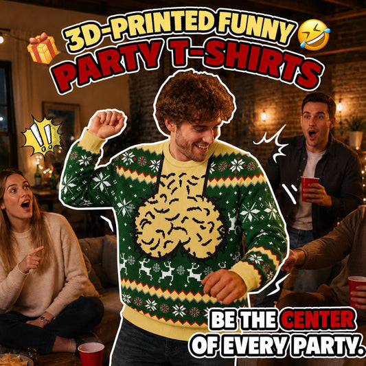 😂 Foute 3D Kersttrui — Word het Middelpunt van Elke Kerstborrel! 🎄