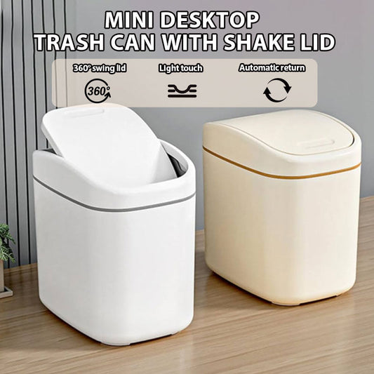 🗑️✨ Tyylikäs Pöytäroskakori: Pieni, Hiljainen & Ravistettava Kantti! ✨🏠