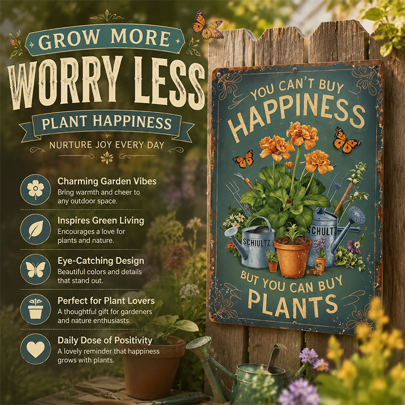 🌿 "Het Perfecte Plantenbord" – Breng Direct Sfeer, Humor & Geluk in Je Tuin!