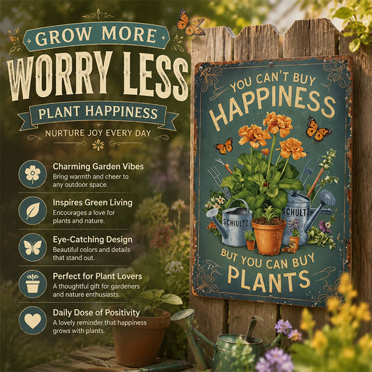 🌿 "Het Perfecte Plantenbord" – Breng Direct Sfeer, Humor & Geluk in Je Tuin!