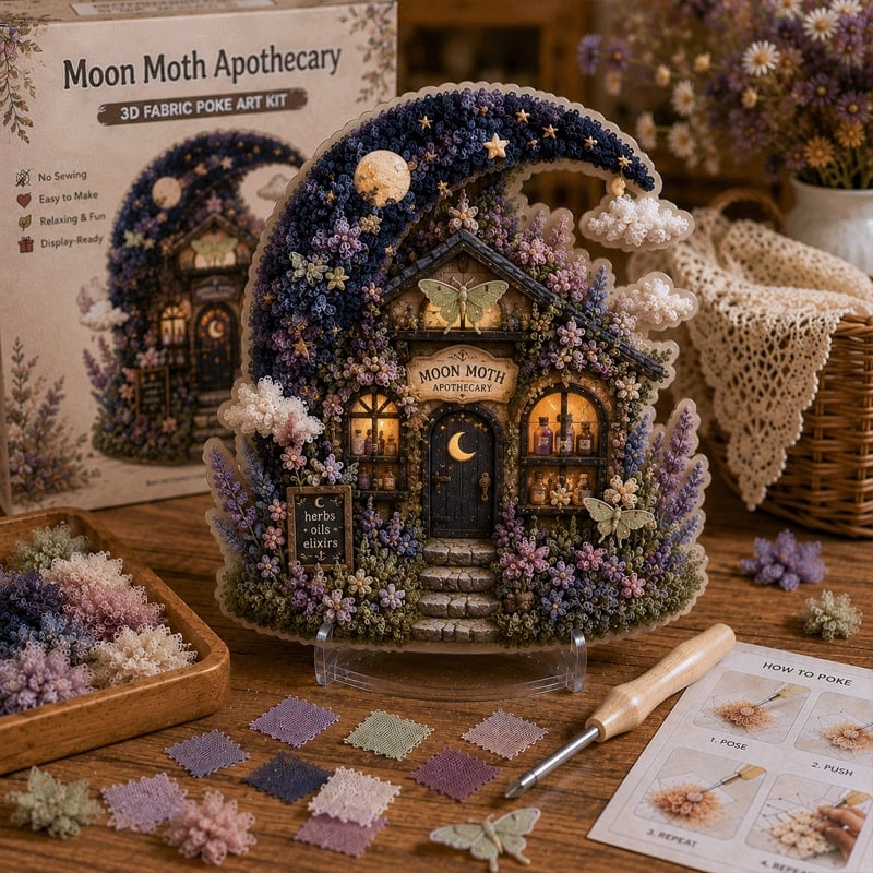 🏡 Geen ervaring of naaiwerk nodig! Prik & ontspan je eigen 3D Sprookjesdorp 🌸