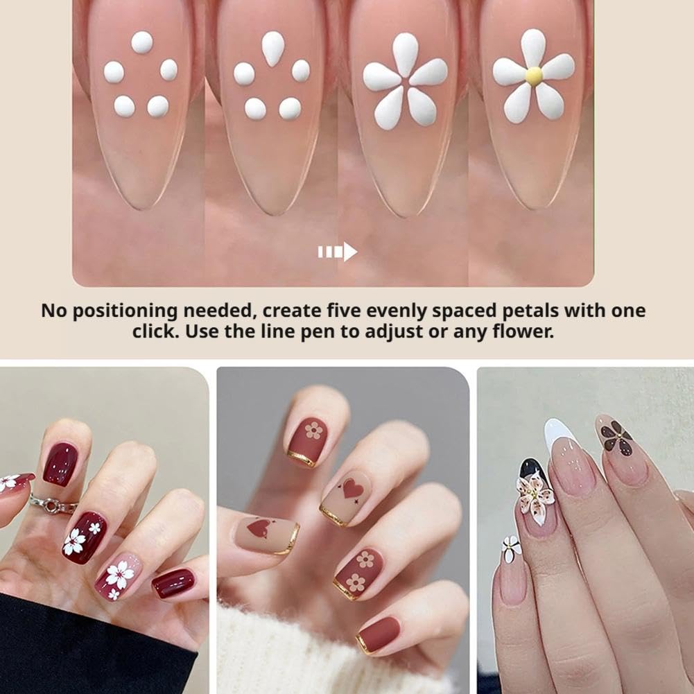 ⏰ 3-DAAGSE ACTIE: 1 + 1 GRATIS! Prachtige Bloemen Nail Art Pen ✨🌸