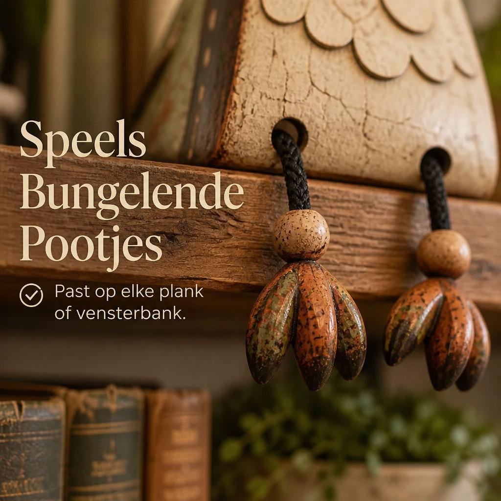 🍂 Geef Je Huis Direct Die Unieke, Warme & Landelijke Sfeer – 🦉 Decoratieve Uil Met Bungelbenen 🏠