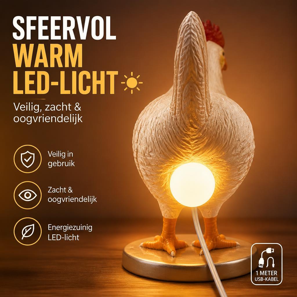 Breng Direct Vrolijkheid in Huis! 🐔💡 Het Meest Unieke Cadeau van het Jaar (Kip Eierlamp)