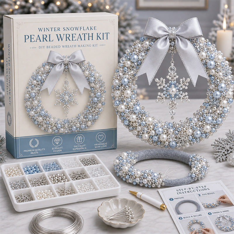 🎀 DIY Luxe Parel Kerstkrans Set | Uniek Handgemaakt Kerstcadeau & Decoratie ✨