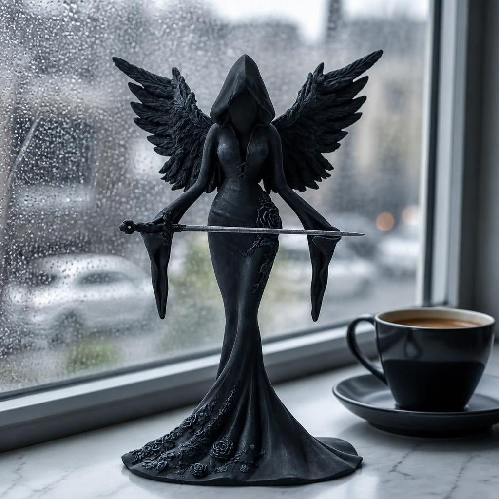 🗡️ Exclusieve Gothic Beeldjes Collectie – Duistere Elegantie voor Bureau & Boekenplank 🔮