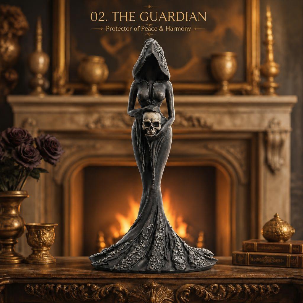 🗡️ Exclusieve Gothic Beeldjes Collectie – Duistere Elegantie voor Bureau & Boekenplank 🔮