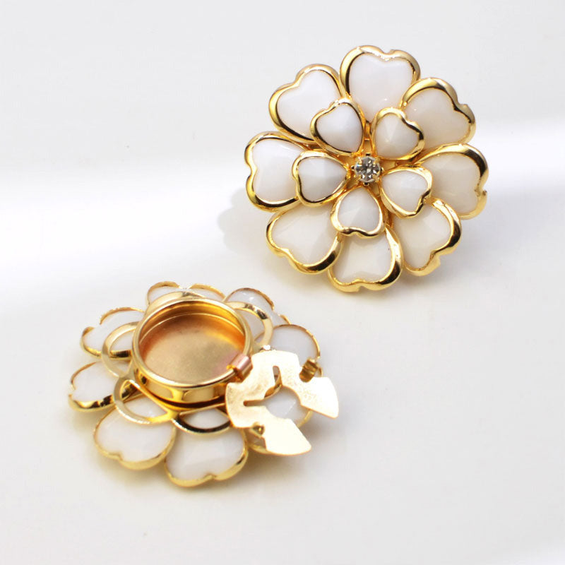 🌸 Clip knopafdekkers met parels en bloemen