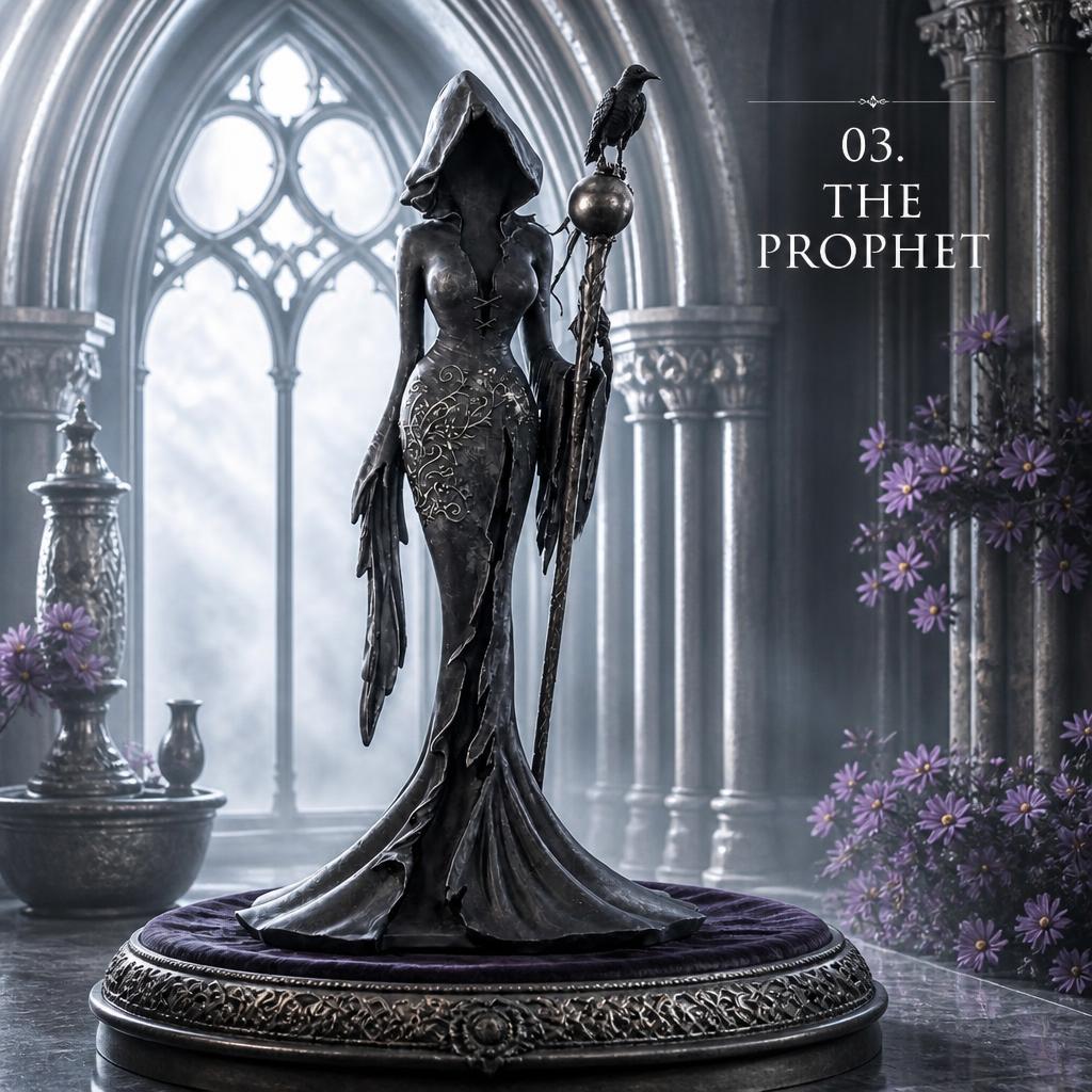 🗡️ Exclusieve Gothic Beeldjes Collectie – Duistere Elegantie voor Bureau & Boekenplank 🔮