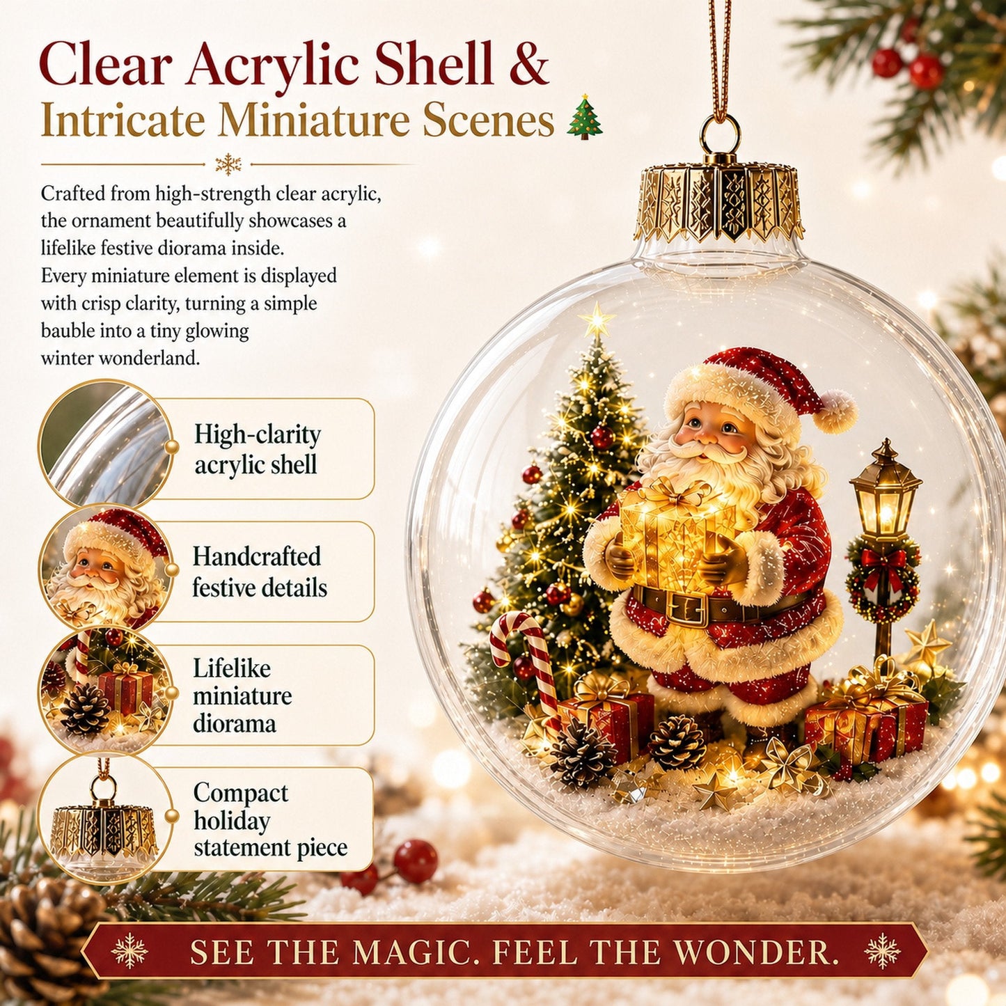 🎅 Breng de Magie van Kerst in Huis met dit Verlichte Miniature Diorama! 🎄✨
