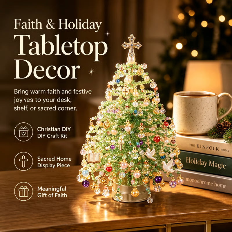 🎄 Creëer Kerstmagie in Huis: Complete DIY Parelen Kerstboom Kit ✨ (Met Engel Piek)