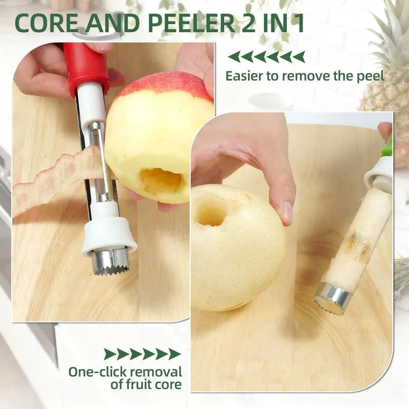 Nooit Meer Geknoei! 🍎✨ De Ultieme 2-in-1 RVS Appelboor