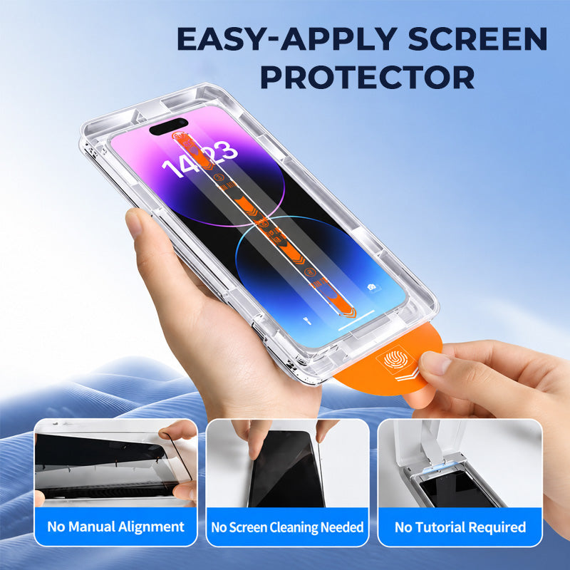 📱 Screen Protector met Installatietray – Privacy & HD Glas, In 5 Seconden Perfect Zonder Bubbels! 🔒