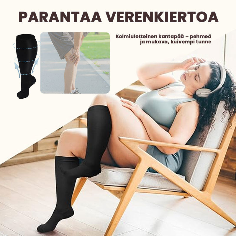 🧦 Plus-Koko Kompressiosukat 2XL–7XL