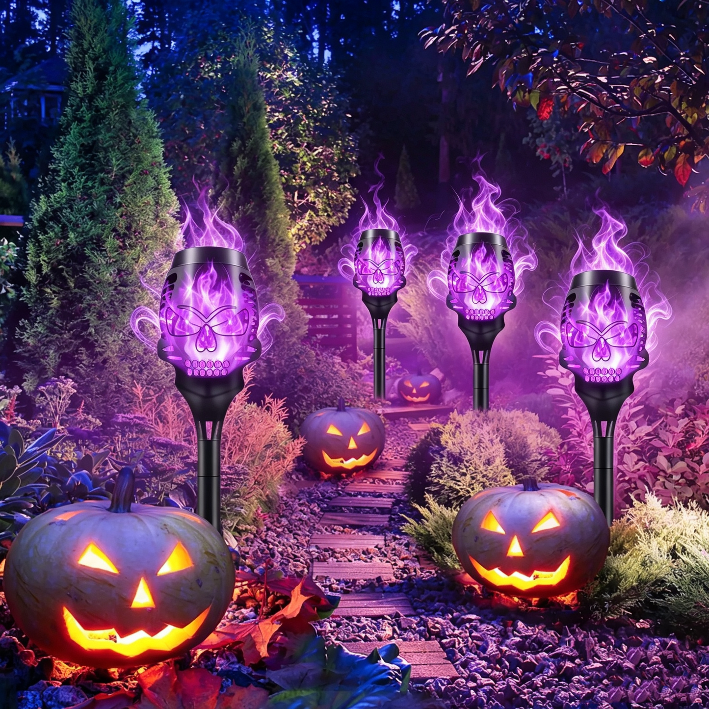 Zonne-energie Schedel Vlamlamp | Magische Halloween Tuinverlichting 🎃💀