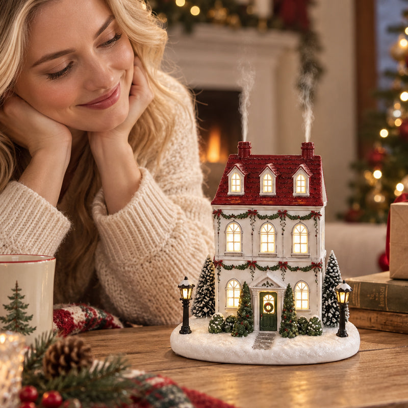 Mistletoe Lane Kersthuisje Diffuser – Breng Magische Kerstsfeer & Warmte In Huis! 🎄