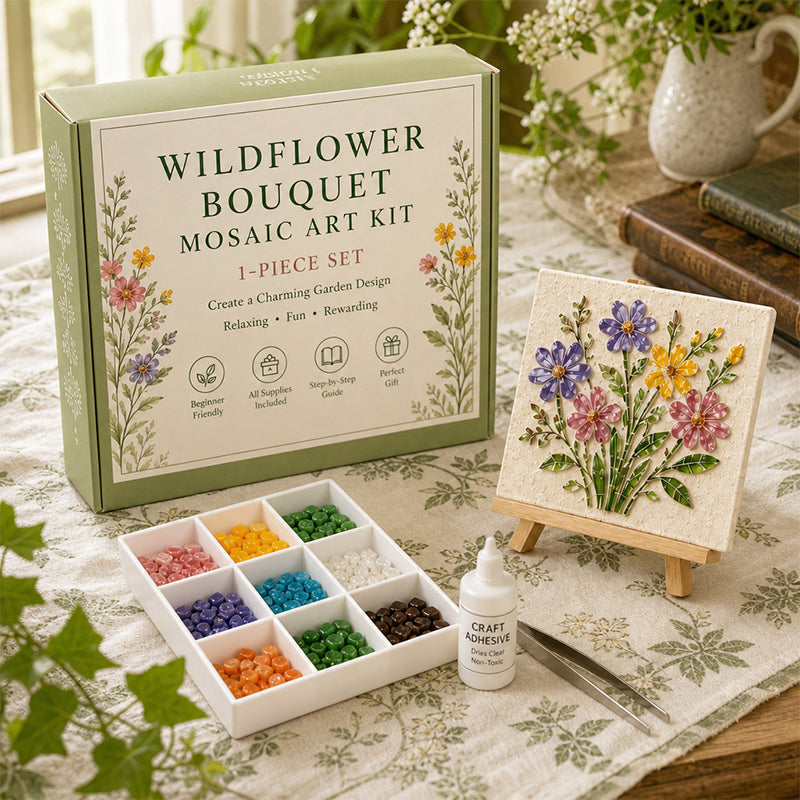 🌻🏡 Breng de Rust van een Bloementuin in Huis 🌸 DIY Mozaïek Kunstset
