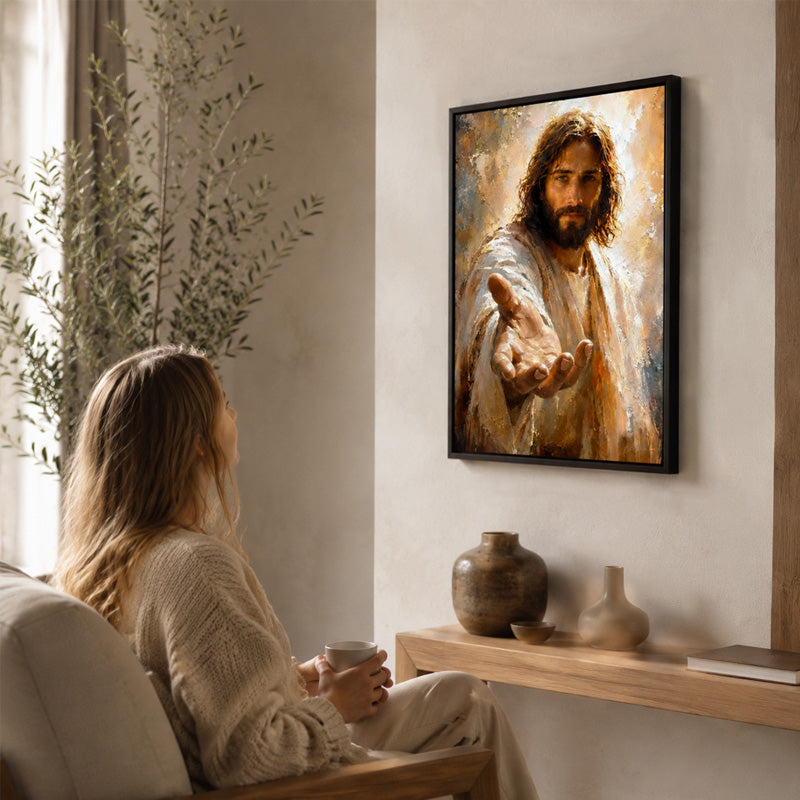 🕊️ Walk With Me Wandkunst Canvas | Breng Rust, Vrede & Warmte In Huis