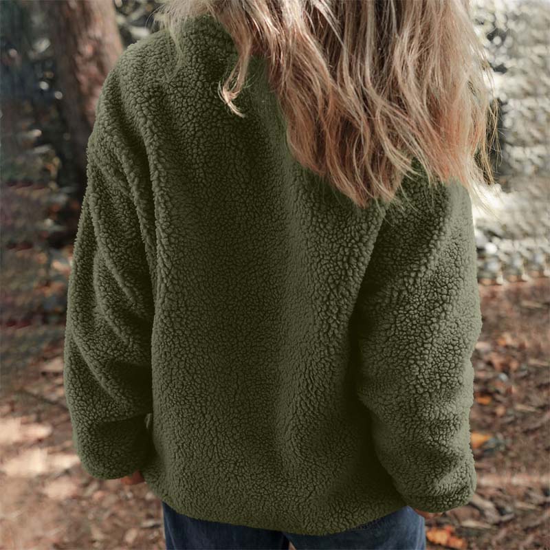 Naisten Lämmin & Tyylikäs Fleece-Takki Vetoketjulla