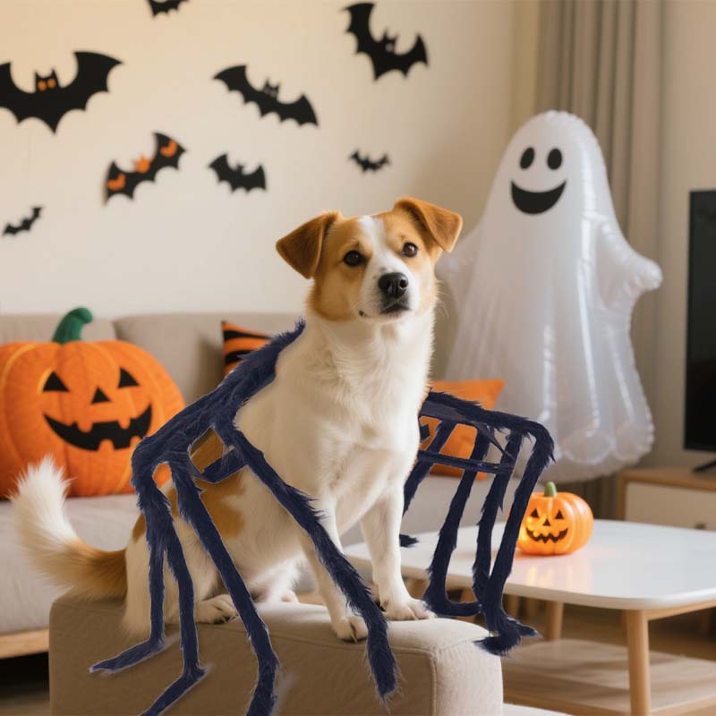 🎃 Maak van Je Huisdier de Ster van Halloween! 🕷️ Spinnen Kostuum voor Honden & Katten