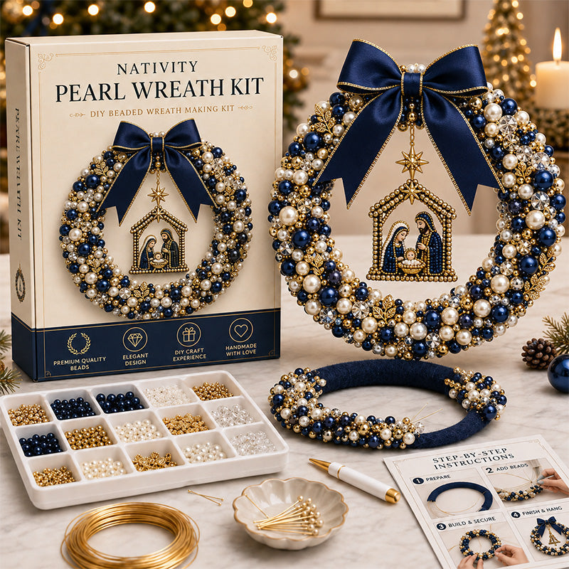 🎀 DIY Luxe Parel Kerstkrans Set | Uniek Handgemaakt Kerstcadeau & Decoratie ✨