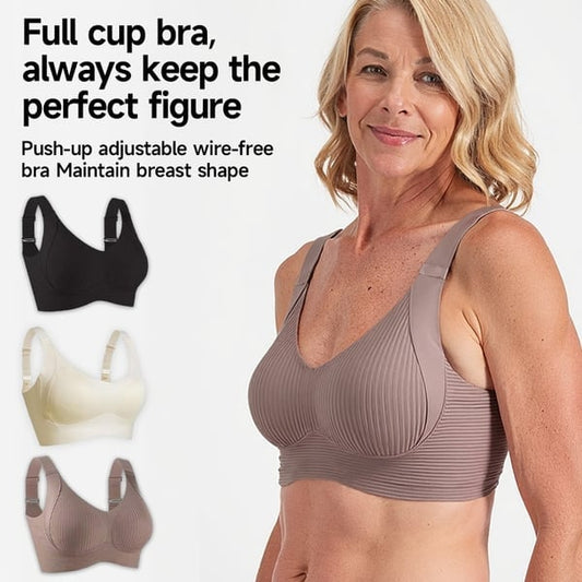 🔥Kevään myynti 49% alennus - Ribbed Push Up säädettävät langattomat rintaliivit naisille