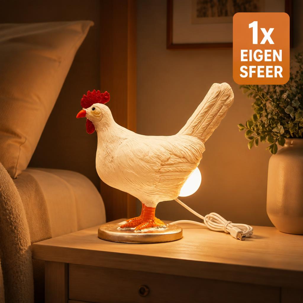 Breng Direct Vrolijkheid in Huis! 🐔💡 Het Meest Unieke Cadeau van het Jaar (Kip Eierlamp)