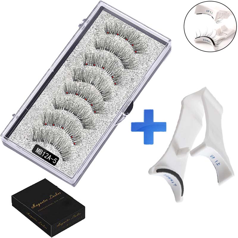 ✨ Liimaton magneettiripsisetti 👁️ 2 paria + ergonominen pinsetti 🧲💖