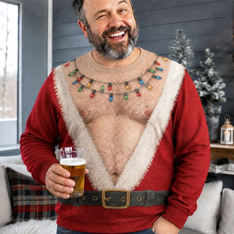 🎅 Grappig Kerstman Longsleeve Shirt | Blikvanger op Elk Kerstfeest! 😂