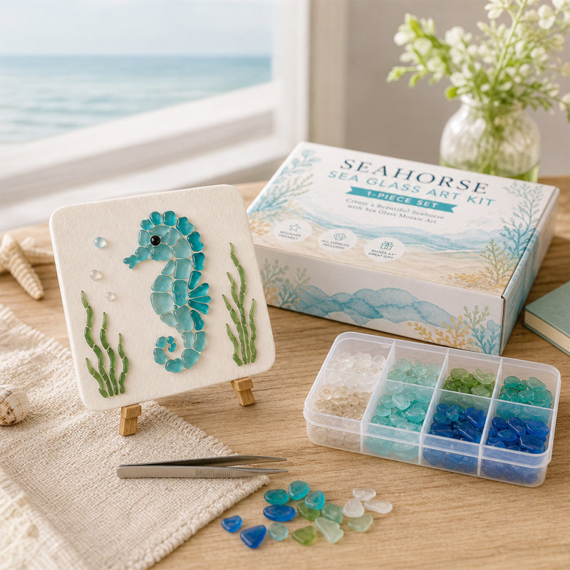 🌊 Breng de Rust van de Oceaan in Huis ✨ DIY Zee-Glas Kunstset