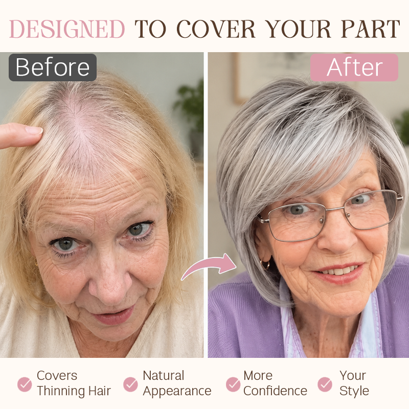 Natuurlijk Haar Topper – Direct Meer Volume & Onzichtbare Scheidingsdekking! ✨💖