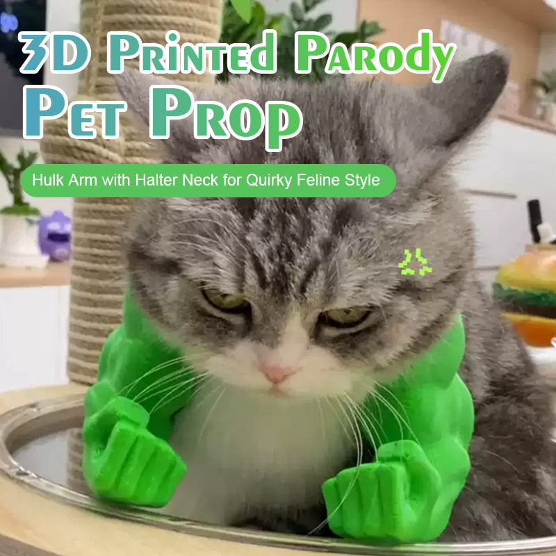 🐱 Laat Je Kat Flexen! 💪 Hilarische 3D "Hulk-Armen" voor Katten