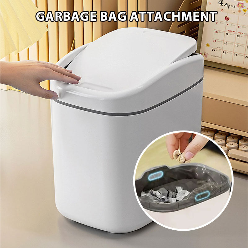 🗑️✨ Tyylikäs Pöytäroskakori: Pieni, Hiljainen & Ravistettava Kantti! ✨🏠