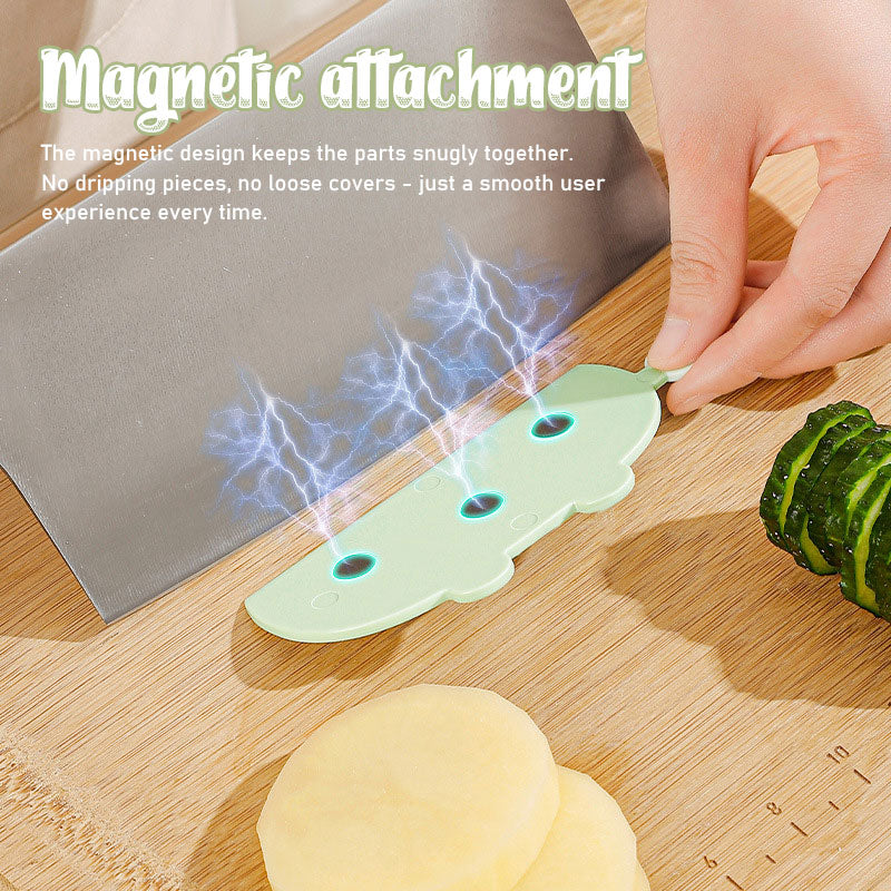 🧲 Magneettinen Liikkumaton Veitsi 🔪 Tarttumaton Veitsi Vihannesten Leikkaamiseen 🏠