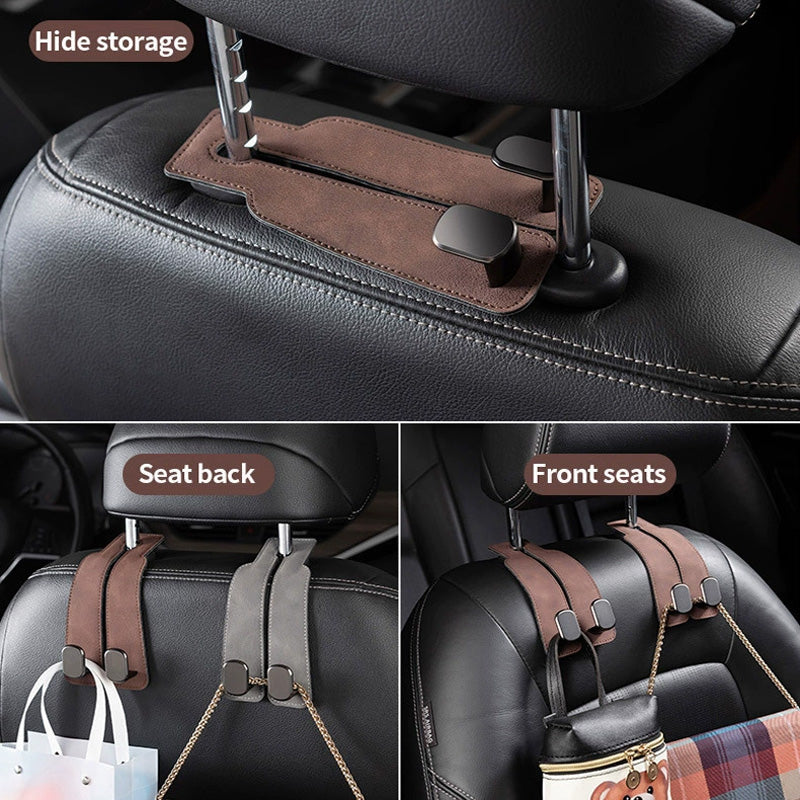 🚗 Nooit Meer Rondslingerende Spullen! Luxe 2-in-1 Autohaak & Telefoonhouder 📱