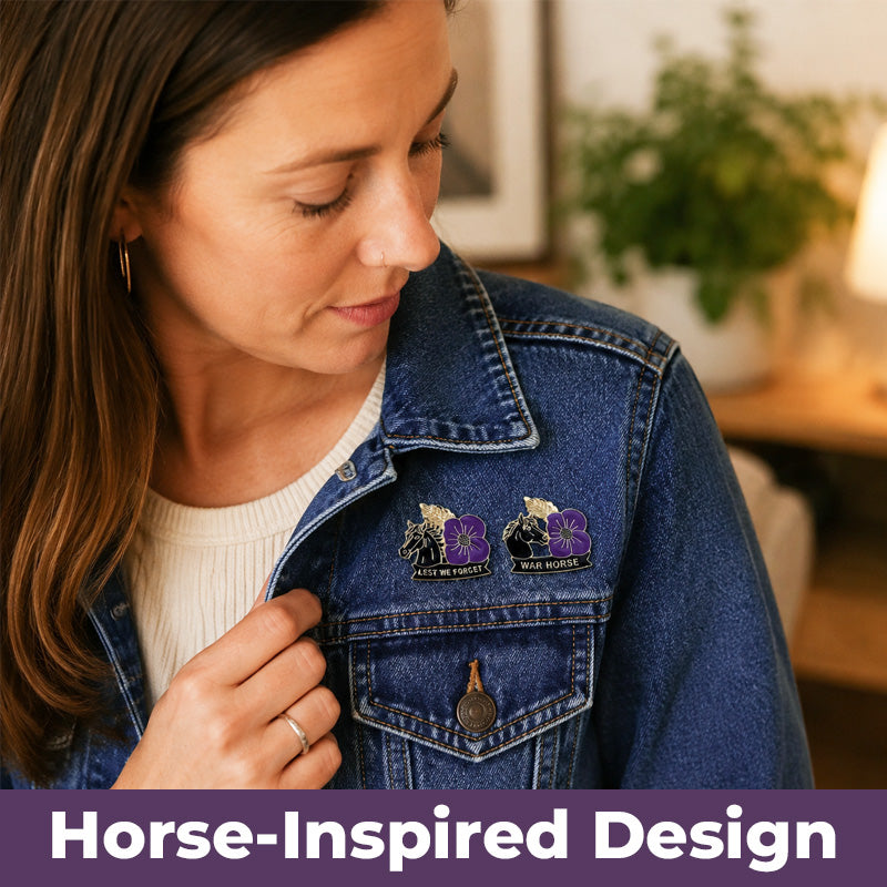 🌸 Eerbetoon aan Jouw Paard 🐎 Purple Poppy Brooche