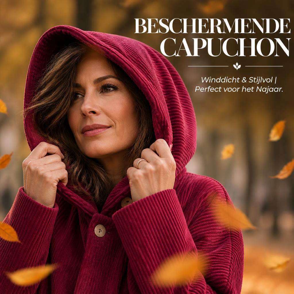 🧥 Geniet van de Herfst: Heerlijk Warme & Stijlvolle Corduroy Jas met Capuchon 🍂