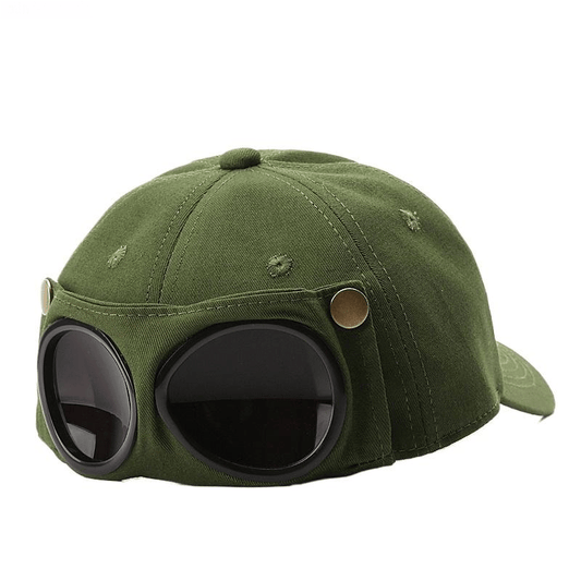 ๐ถ๏ธ Stoere Aviator Baseball Cap met Brilhouder โ Unieke Retro Stijl & Praktisch Comfort ๐งข