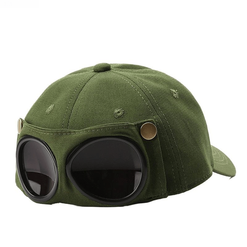 🕶️ Stoere Aviator Baseball Cap met Brilhouder — Unieke Retro Stijl & Praktisch Comfort 🧢