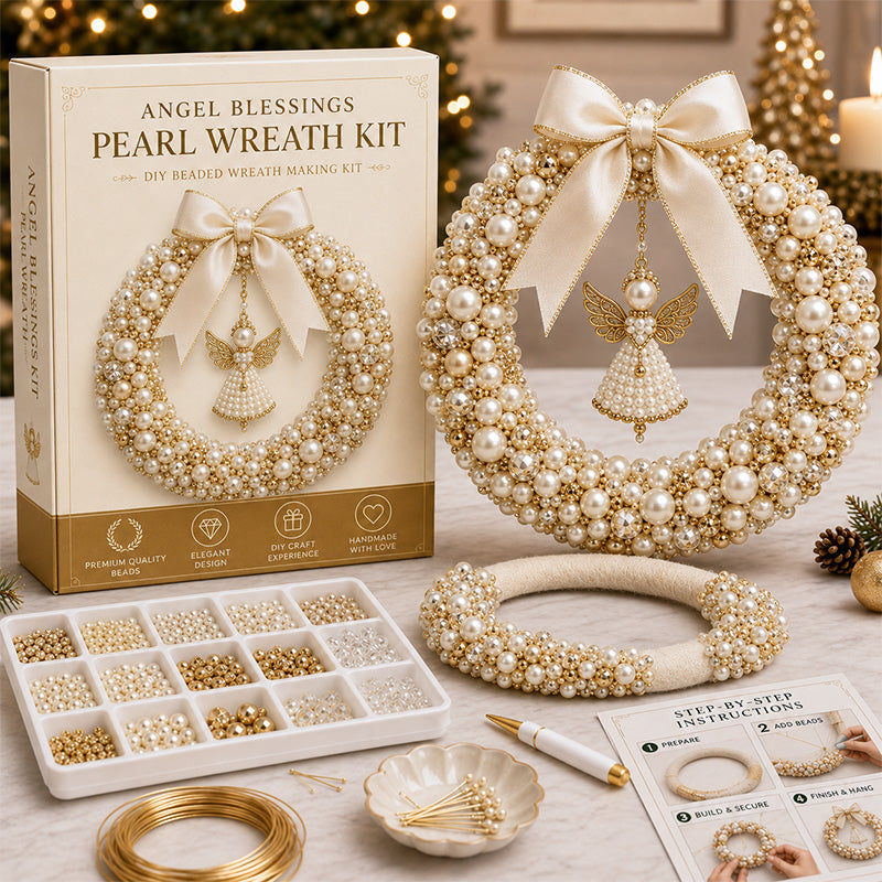 🎀 DIY Luxe Parel Kerstkrans Set | Uniek Handgemaakt Kerstcadeau & Decoratie ✨