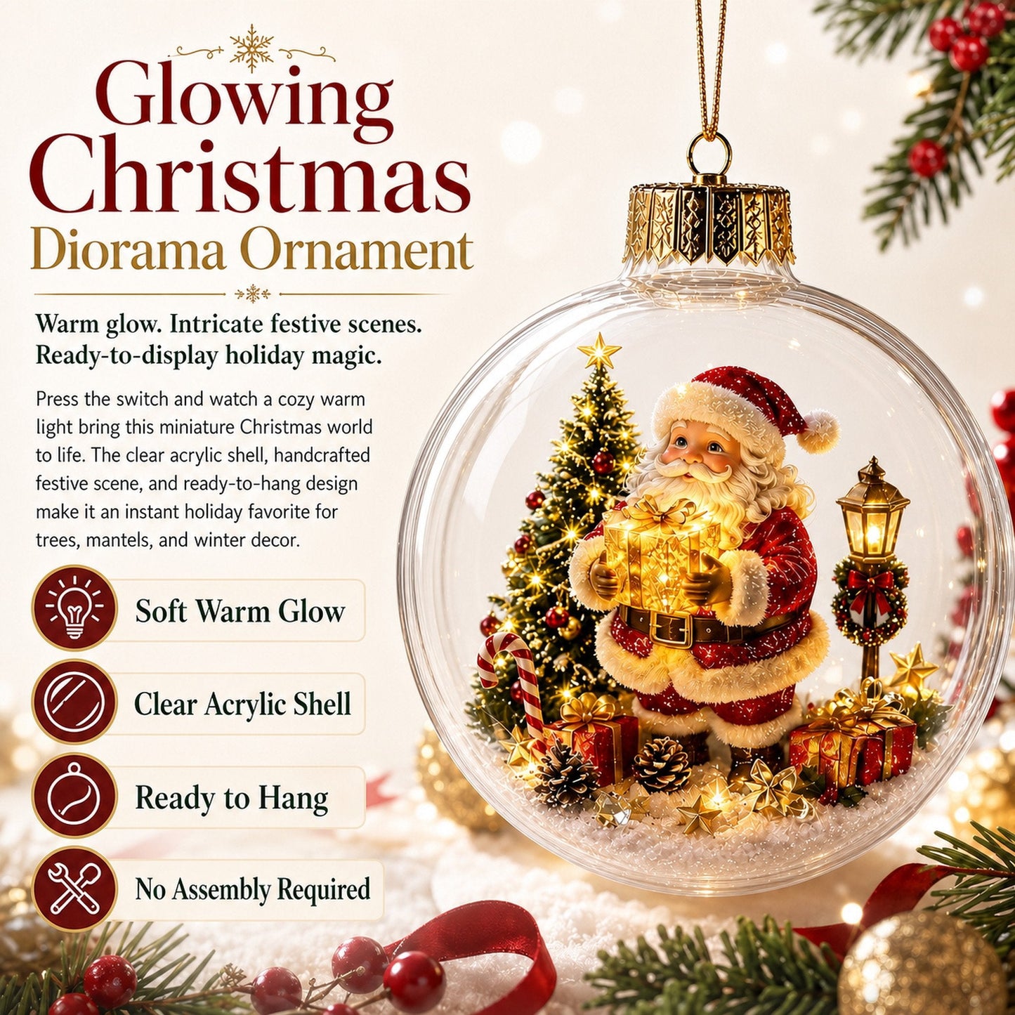 🎅 Breng de Magie van Kerst in Huis met dit Verlichte Miniature Diorama! 🎄✨