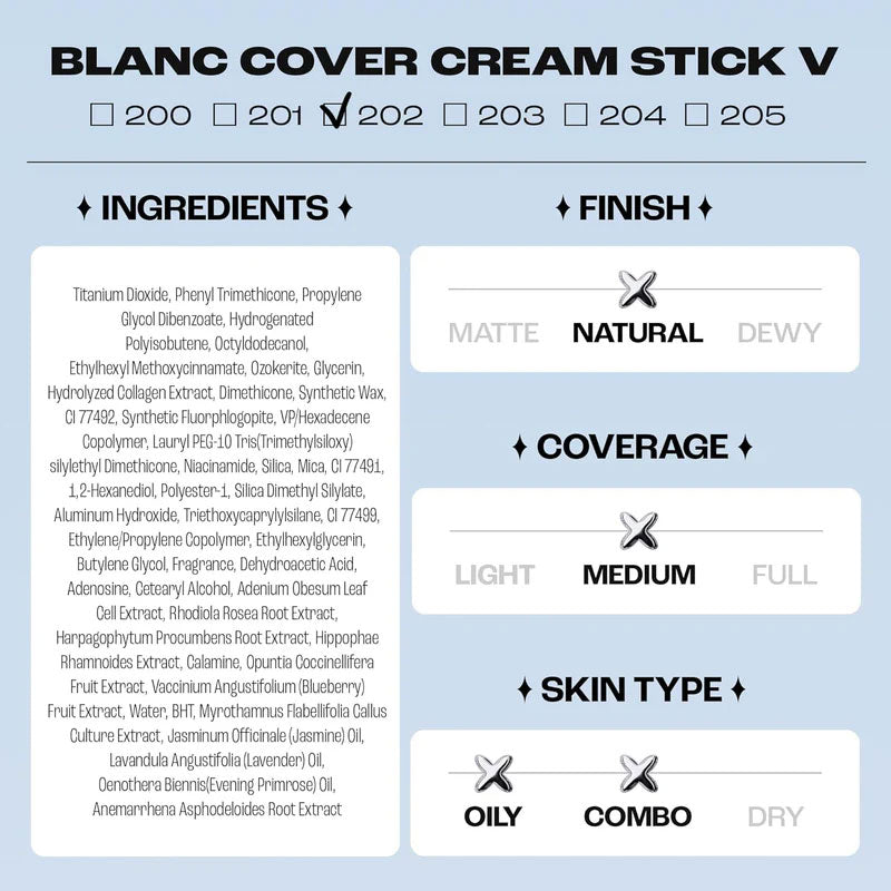 💖 Blanc Cover Cream Stick –  Virheetön Pohja Yhdellä Pyyhkäisyllä ✨