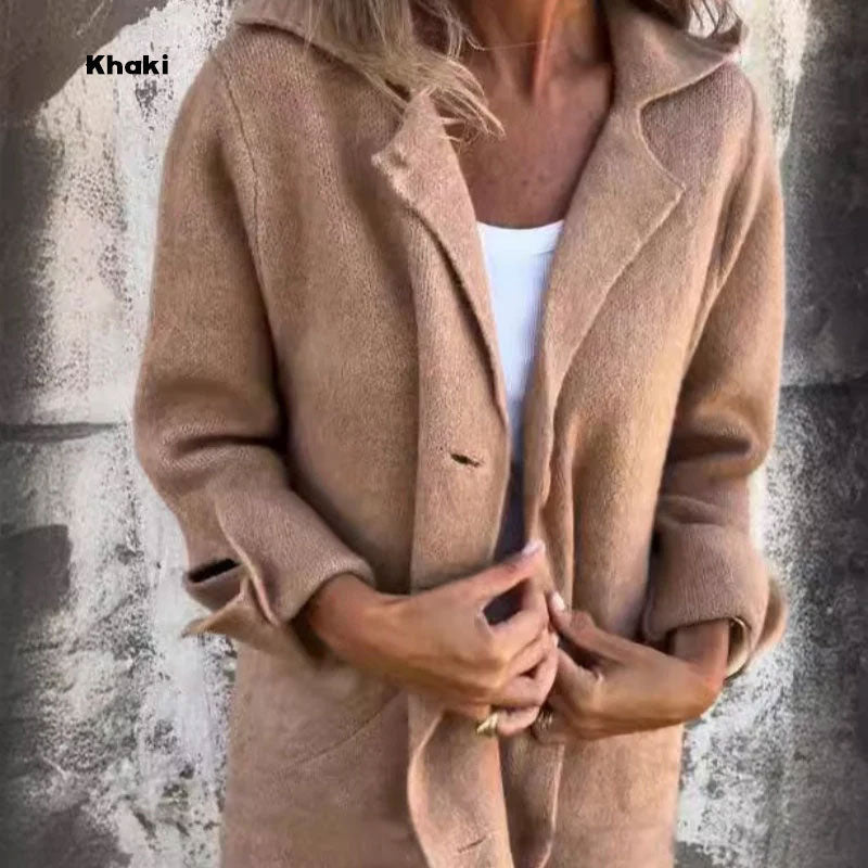 🥰 Yksi-nappinen keskipitkä takki