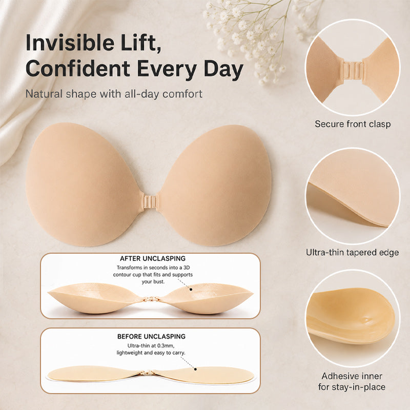 Vaarwel Zichtbare Beha-Lijnen! 3D Siliconen Push-Up Nipple Covers 💖