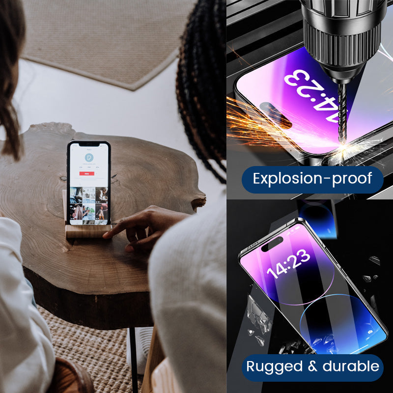 📱 Screen Protector met Installatietray – Privacy & HD Glas, In 5 Seconden Perfect Zonder Bubbels! 🔒