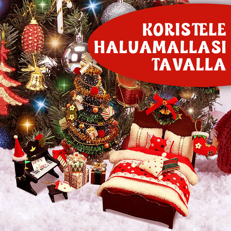 🎄 Joulukalustesetti Miniatureinä - Täydellinen Koriste ja Lahjaidea 🎁