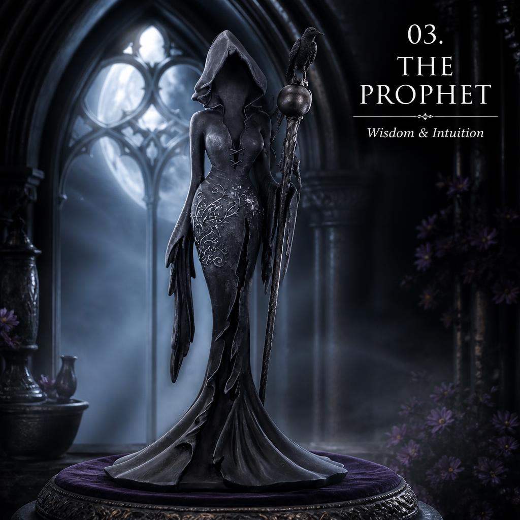 🗡️ Exclusieve Gothic Beeldjes Collectie – Duistere Elegantie voor Bureau & Boekenplank 🔮